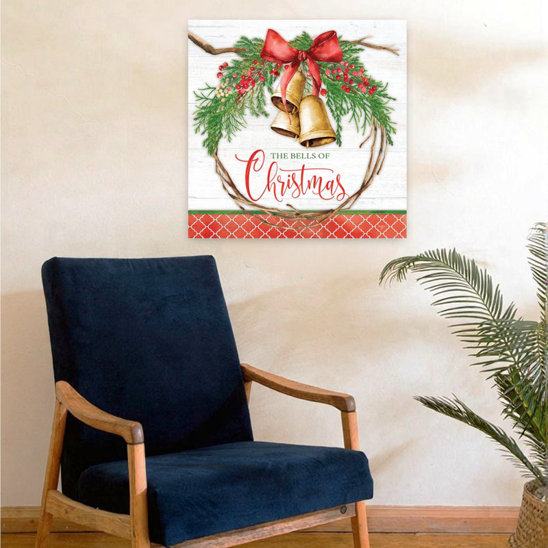 The Bells Of Christmas, art contemporain, H 24 po x l 24 po