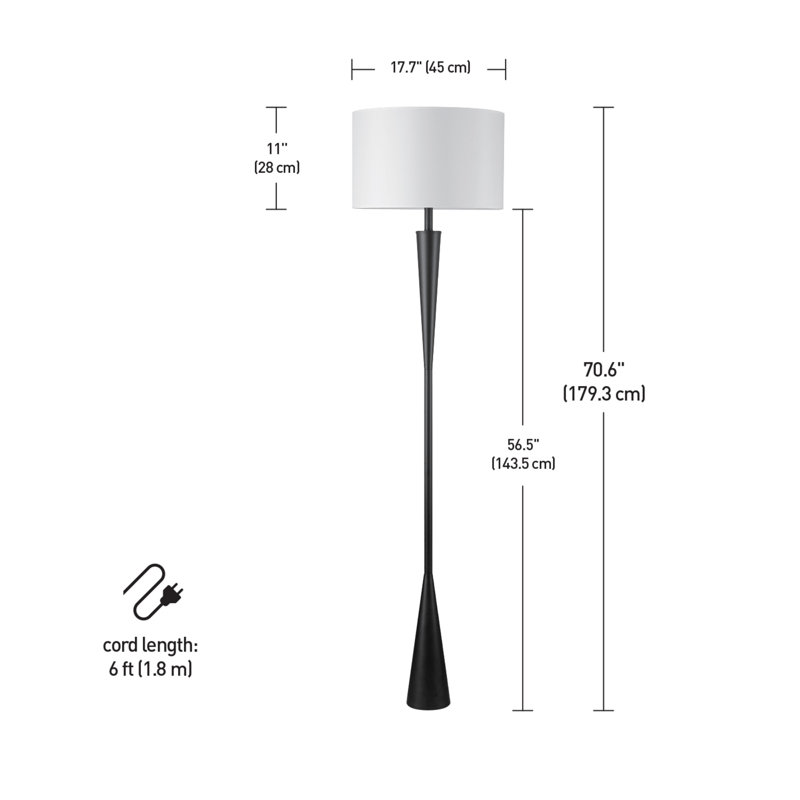 Temple 70'' Matte Floor Lamp