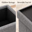 Pouf de rangement pliable en forme de cube de 30 cm avec plateau réversible-1366471041