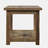 Pembroke Reclamation Rustic Reclaimed Solid Wood Square End Table With Storage Shelf