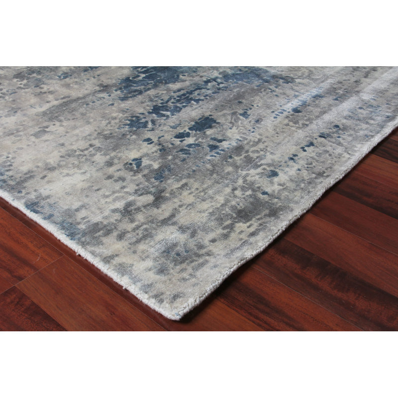 Cassina Hand-Loomed Sky Blue Area Rug, Rectangle 12' x 15'