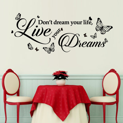 Dream Quote Self Adhesive Wall Sticker