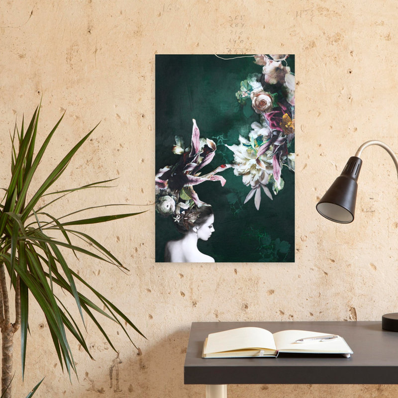 Haute couture 6 art urbain contemporain à fleurs, H 24 po x l 16 po
