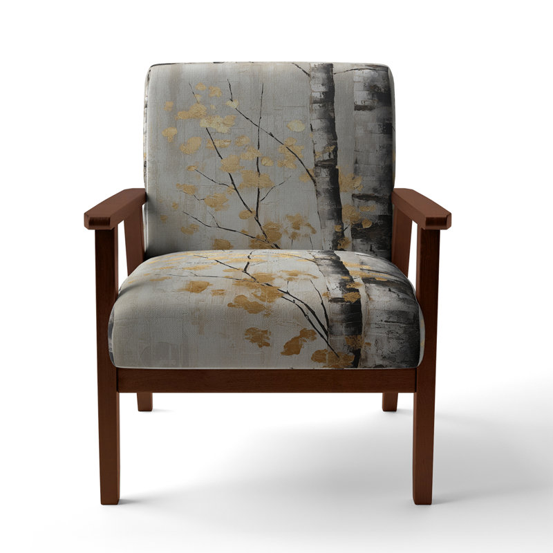Jiska Upholstered Armchair, Brown Square Arms