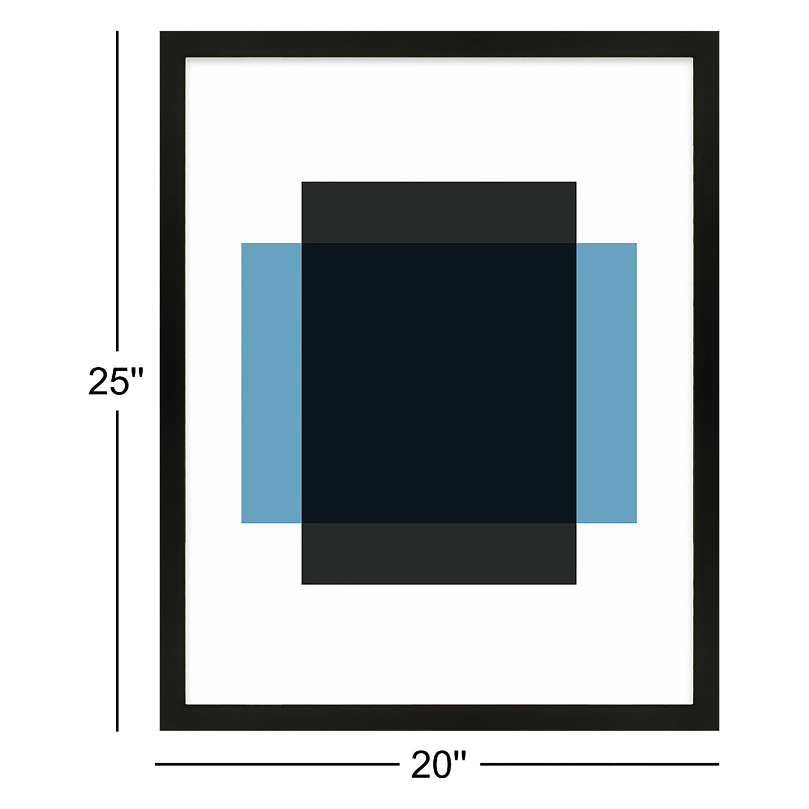 Alba "Black and Blue" 2-Piece Print Set, 25" H x 20" W 