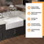 Évier de cuisine en céramique 33 po x station de travail à tablier simple L 33 po x l 20 po-110734959