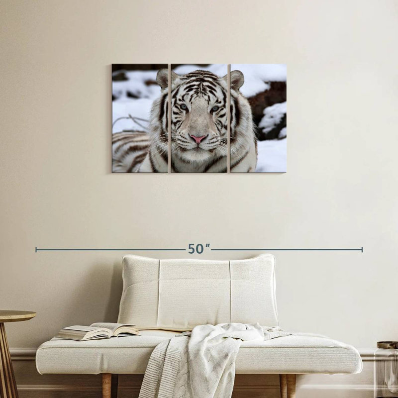 Glorious White Tiger, 20" H x 33" W