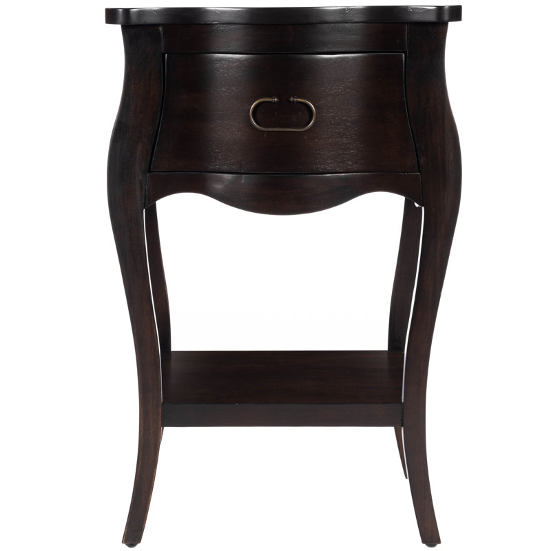 Rochelle 1 Drawer Nightstand, Chocolate