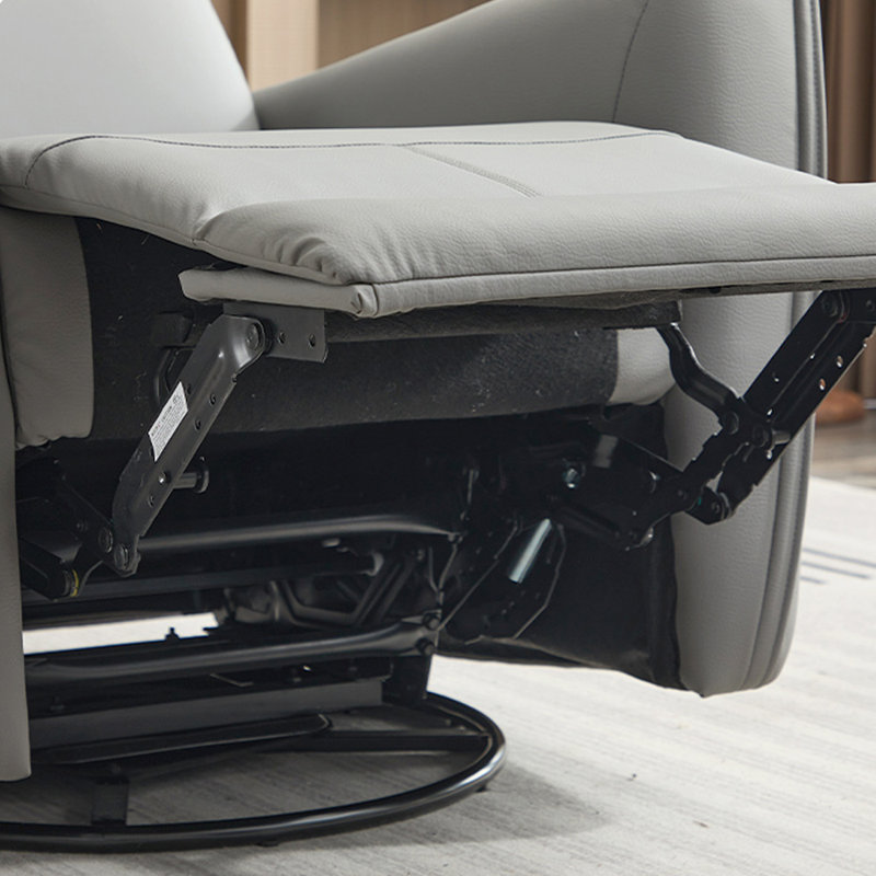 Multi-Functional Living Room Ergonomic Recliner, Gray Faux Leather