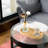 Guein Oval Natural Marble Tray,Golden Travertine
