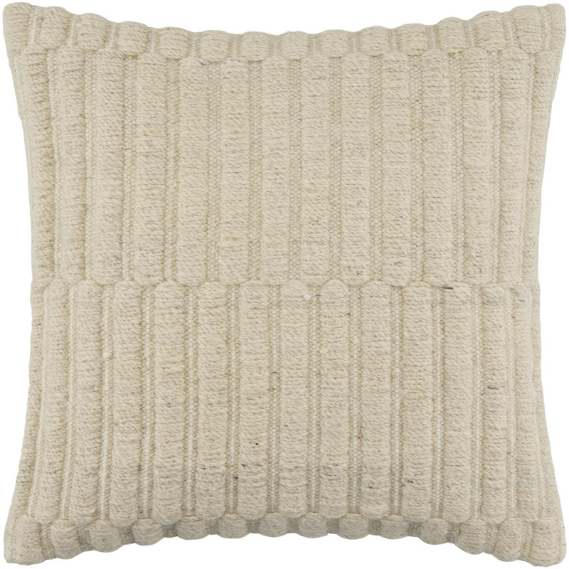 Coussin Monacizzo, Carré 20 po, Polyester, Crème, crème