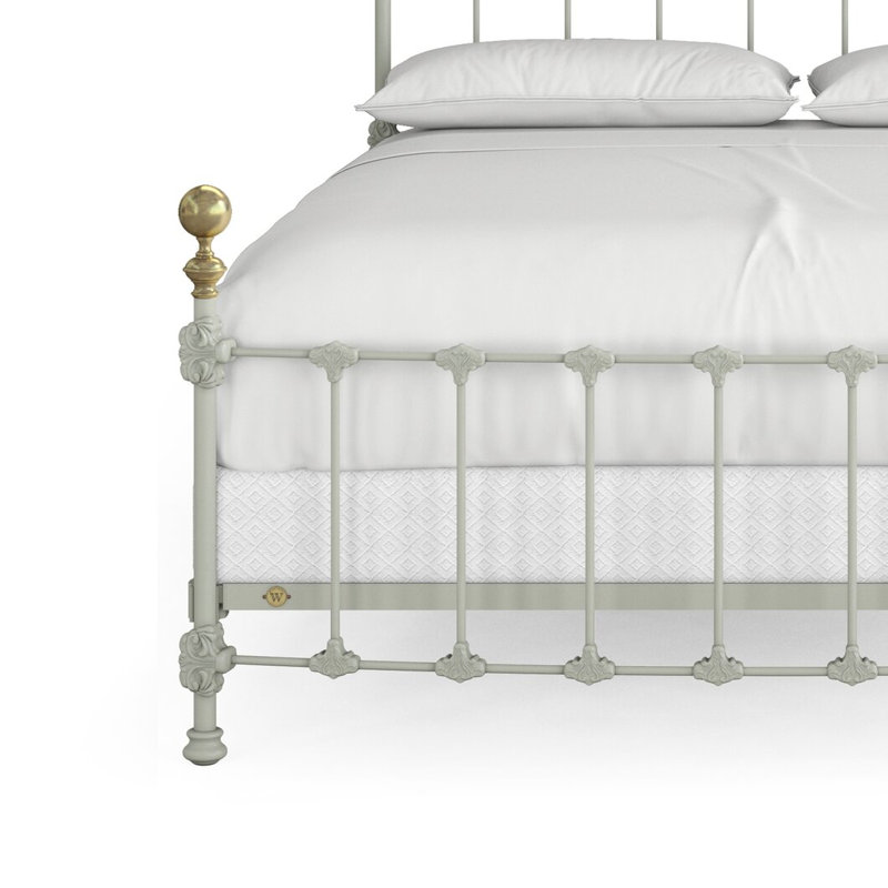 151 Palatial Bed | Complete Arched Foot, King, Sage Green/Light Gold