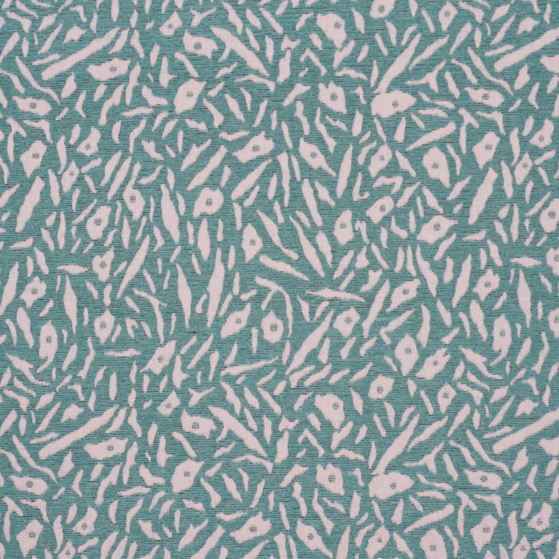 Schumacher X Caroline Z Hurley Jungle Moss Fabric, Blue