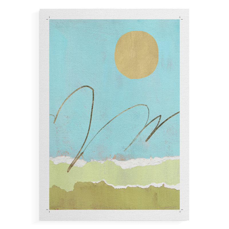 Paysage vert et doré II - impression sur toile seulement - non encadrée, H 36 po x l 24 po