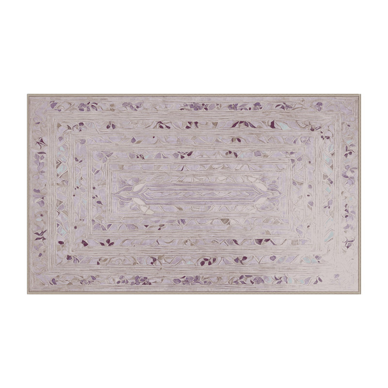 Machine Washable Beige Area Rug, Rectangle 7' x 10'