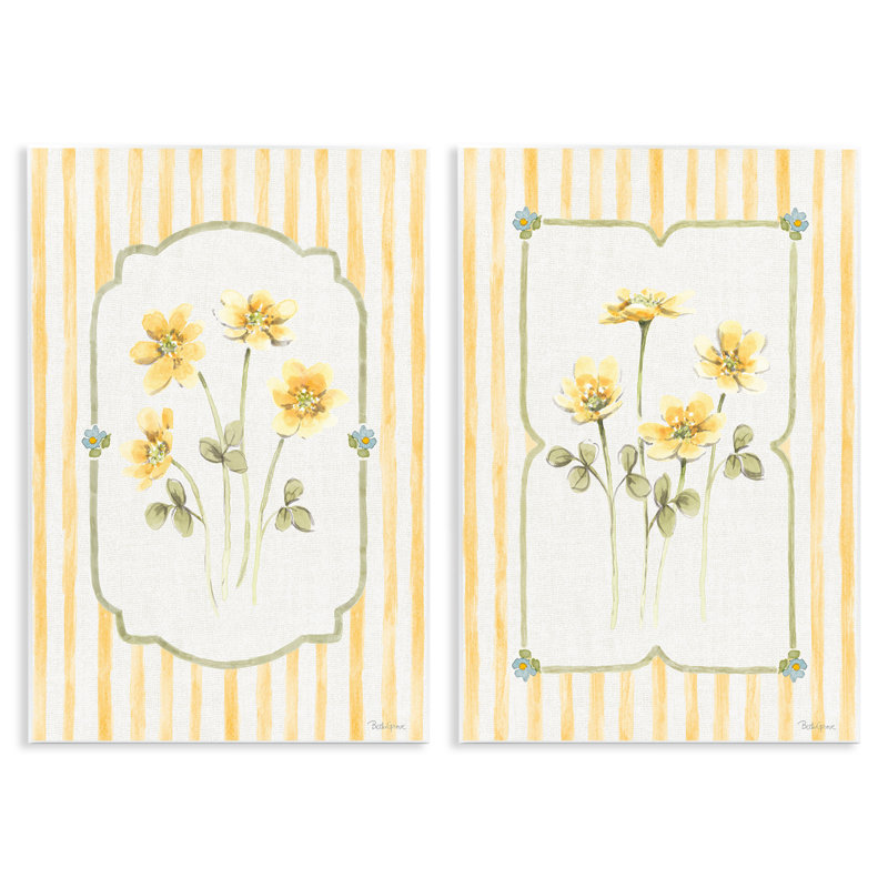 Ensemble de 2 plaques murales Sweet Honey Blooms, design par Beth Grove, 19 x 13