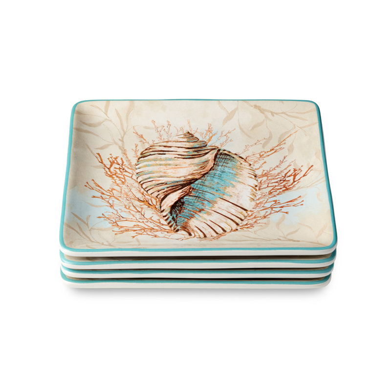 Ensemble de 4 assiettes à salade de 8,5 po Escape to the Sea