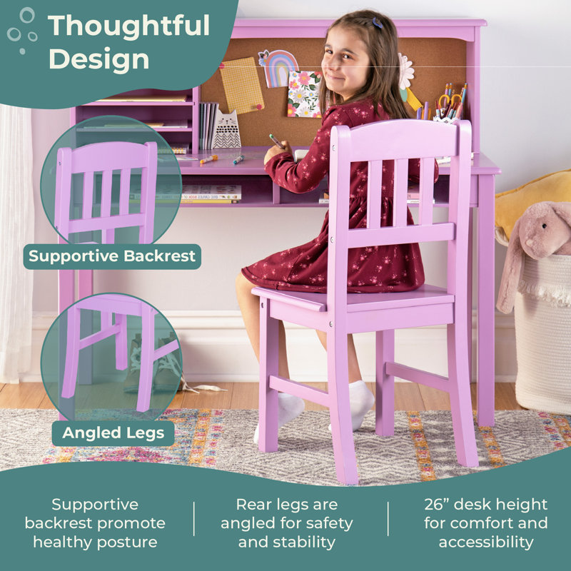 Ensemble de bureau et chaise pour enfants, Lavande