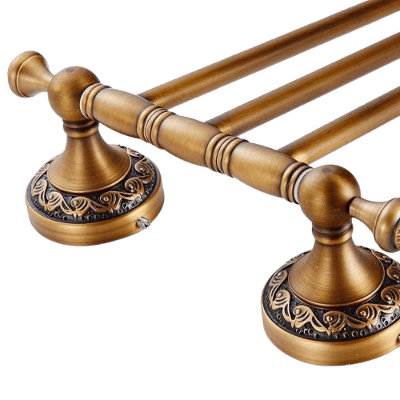Antique Swivel Towel Bar - 3 Arm Wall Mounted Bathroom Organizer