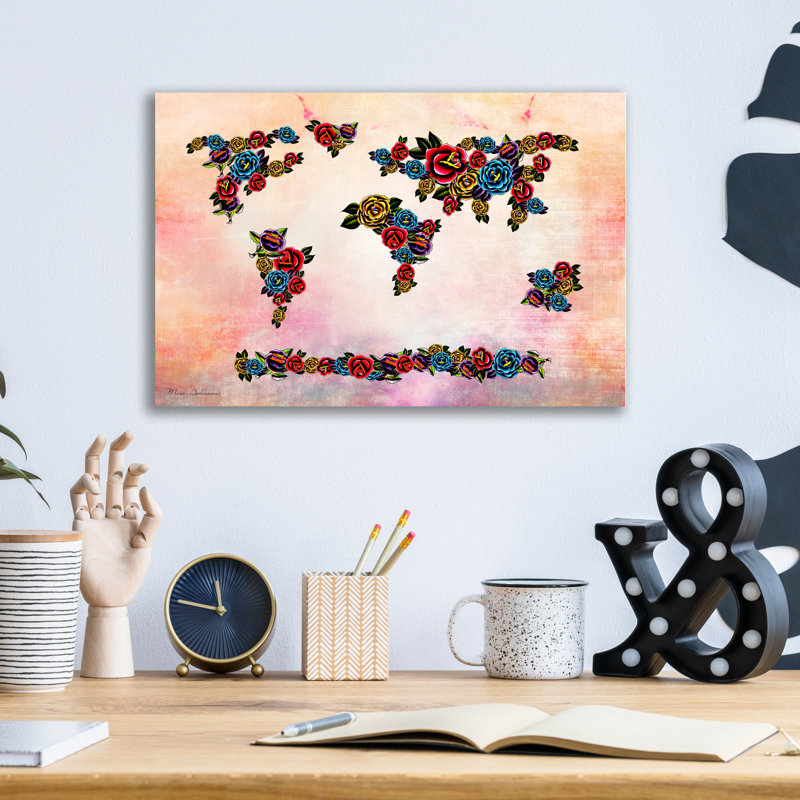 "Carte des fleurs" par Mark Ashkenazi, H 12 po x l 16 po x P 0,13 po