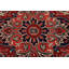 Tapis de la surface en laine rouge 9 pi 5 po x 12 pi 7 po one-of-kind à la main noué la 1940s serapi Sedgewickville