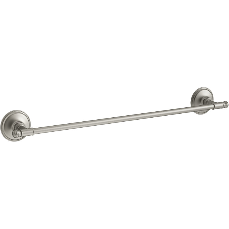 Eclectic Towel Bar, Vibrant Brushed Nickel, 24"W