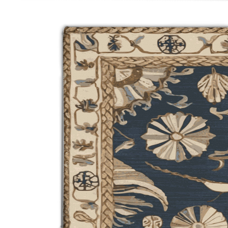 Tapis turc intérieur et extérieur noir, Rectangle 4pi x 6 pi