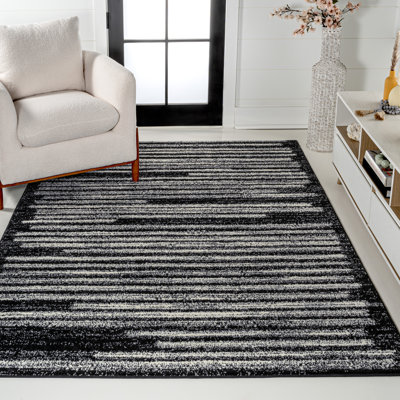 Tapis noir / crème Mahit