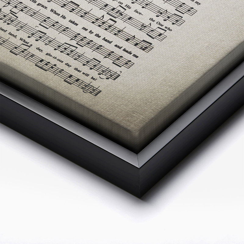 «What A Day That Will Be Hymnal», Cadre noir, Canevas, H 18 po x l 24 po