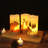 Flameless Flickering Led Candles with Hemp Rope and 6H Timer,(D3 x H6)