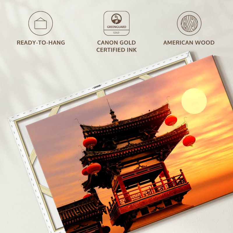 Adella Chinese Temple, 34" H x 51" W