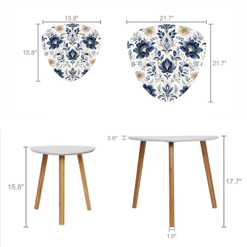 Ensemble de 2 tables basses gigognes Triangle