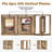 4X6 Picture Frame Rustic Wood Hinged Folding Triple Picture Frames Collage, Double-Sided Display Rotatable High Definition Glass Photo Frame For Home Tabletop(Carbonized Black)