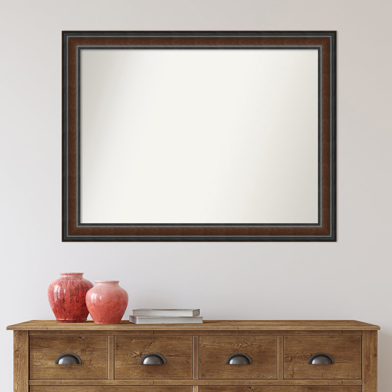 Halcott Solid Wood Rectangle Wall Mirror, 39" H x 30" W