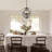 4-Light 16.9 Inch Modern Plug In Unique Geometric Chandelier With 15 Ft Cord & On/Off Switch For Dining Living Room
