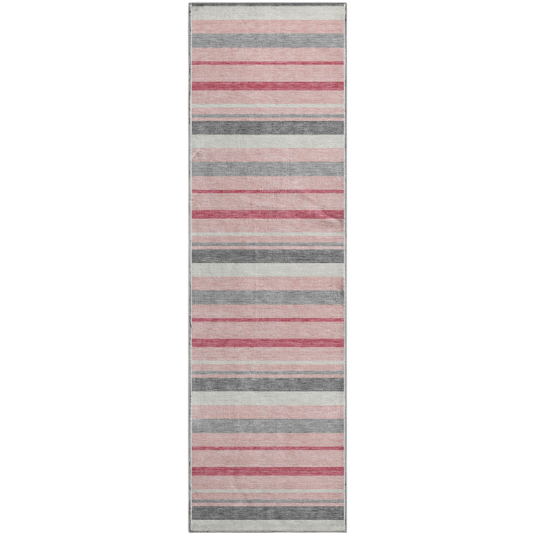 Premium Machine Washable Prisco Pink Rug