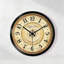 Horloge murale ronde vintage noire