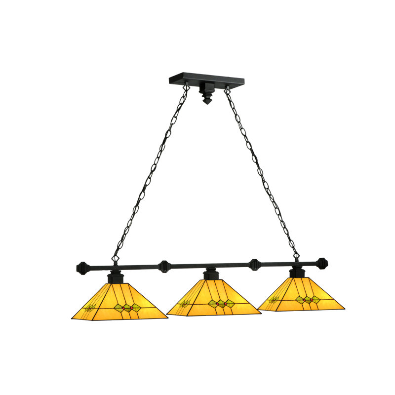 Luminaire suspendu linéaire pour îlot de cuisine 3 lumières