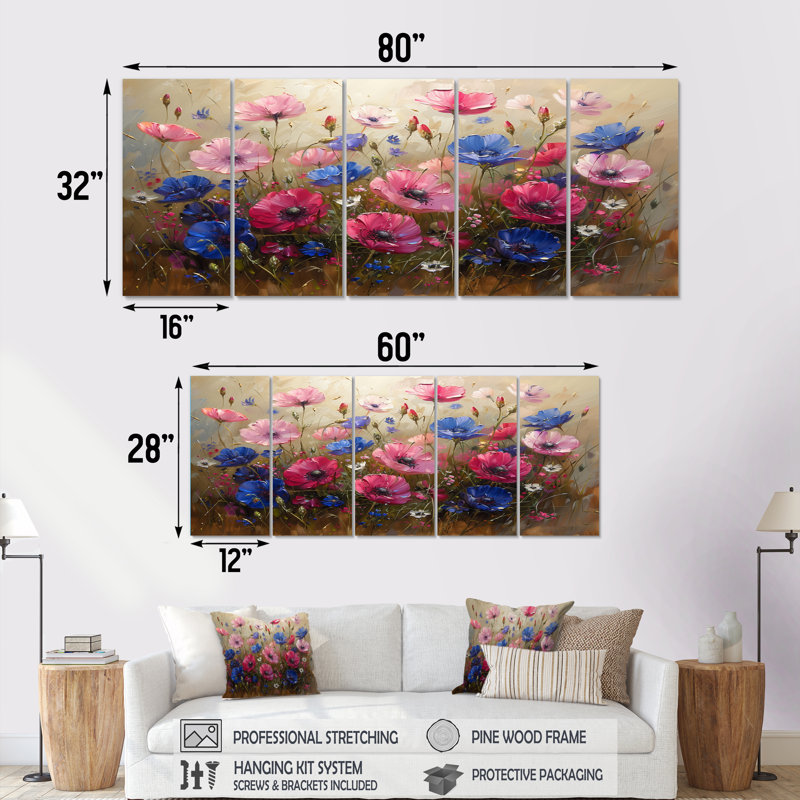 Ensemble d'art mural sur toile Sirine, H 28 po x l 60 po