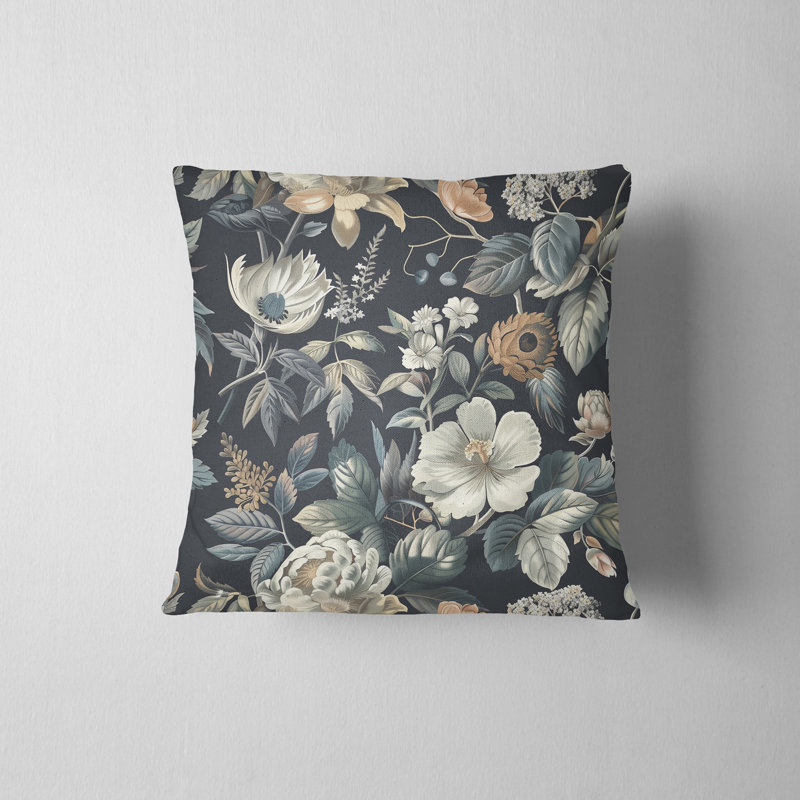 Housse de coussin réversible à motif floral Gwendolyn, H 18 po x l 18 po