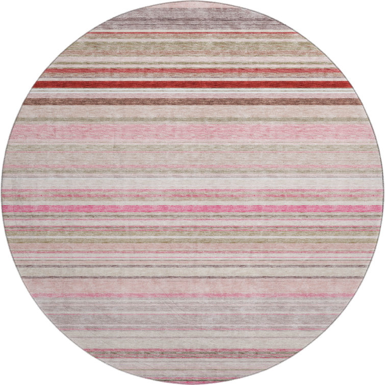 Premium Machine Washable Prisco Pink Rug