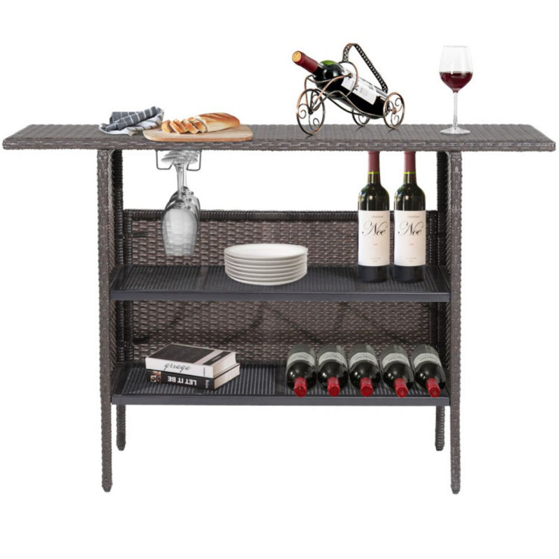 Table de jardin en rotin pour l'extérieur