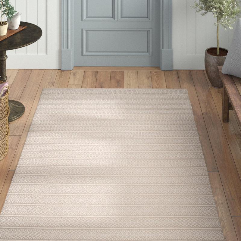 Bester Hand Woven Cotton Geometric Rug, Rectangle 6' x 9'