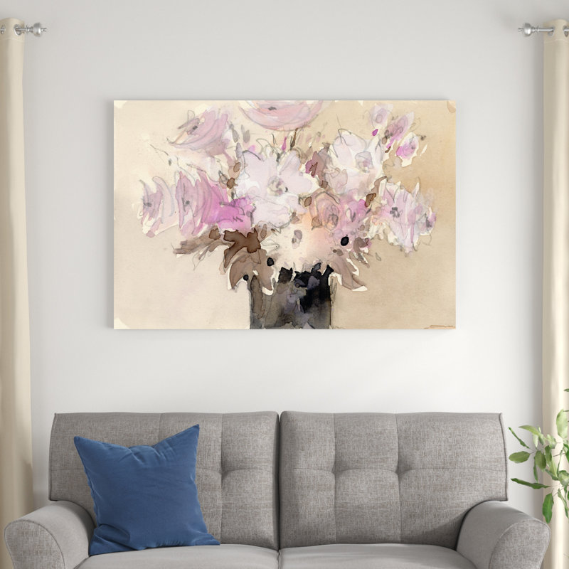 Arrangement mauve II, H 32 po x l 48 po