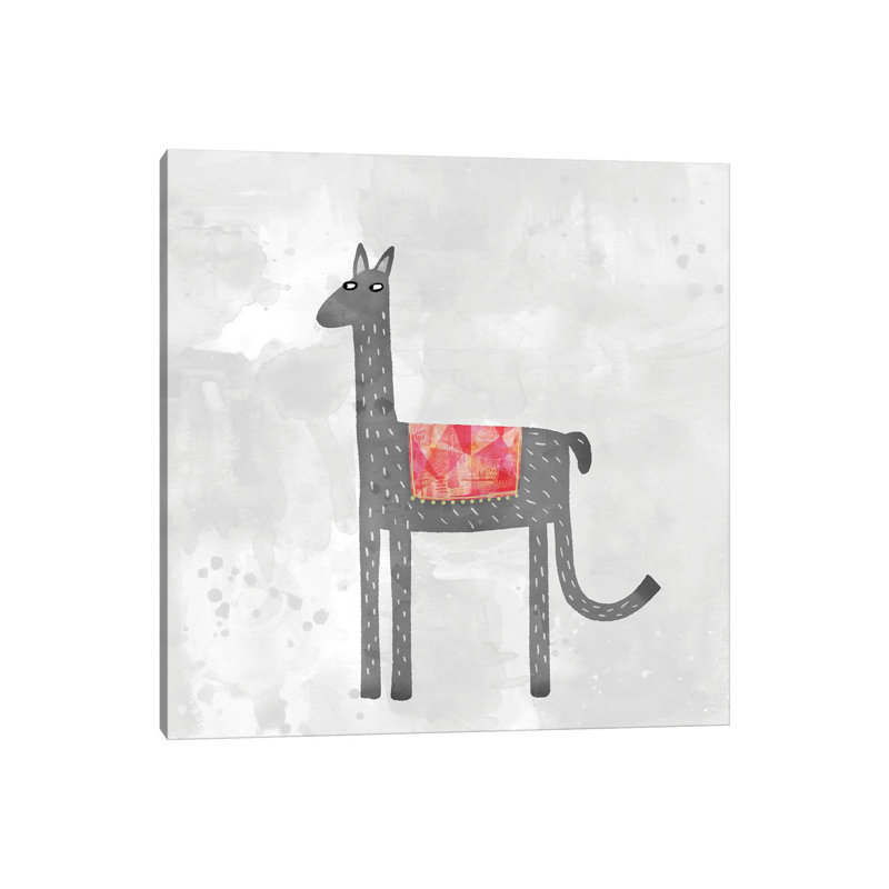 Llama With A Fancy Blanket by Nic Squirrell - Wrapped Canvas Gallery-Wrapped Canvas Giclée, 30.48 cm H x 30.48 cm W