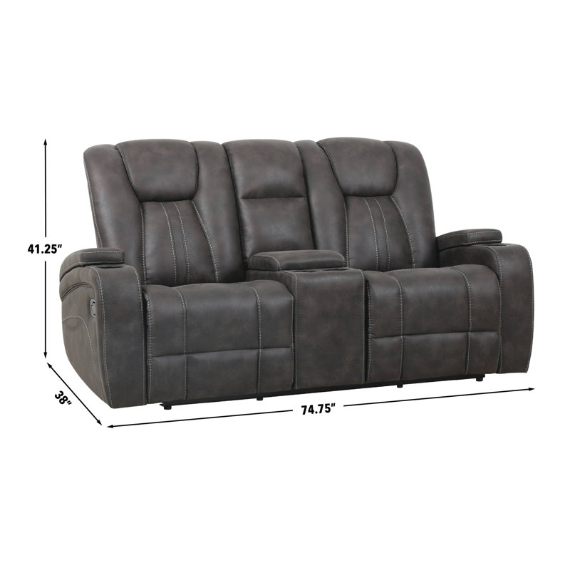 Causeuse inclinable manuelle Marlow, Gris anthracite