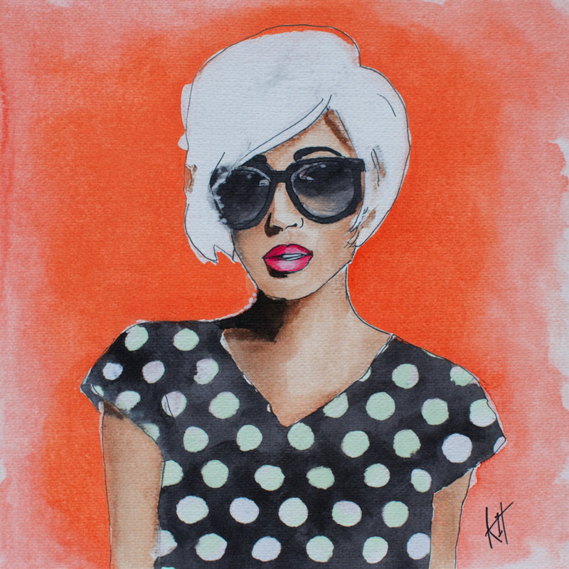 Chic Sunglass Icon Wrapped Canvas Wall Art, 20 po L x 20 po H x 1,5 po P