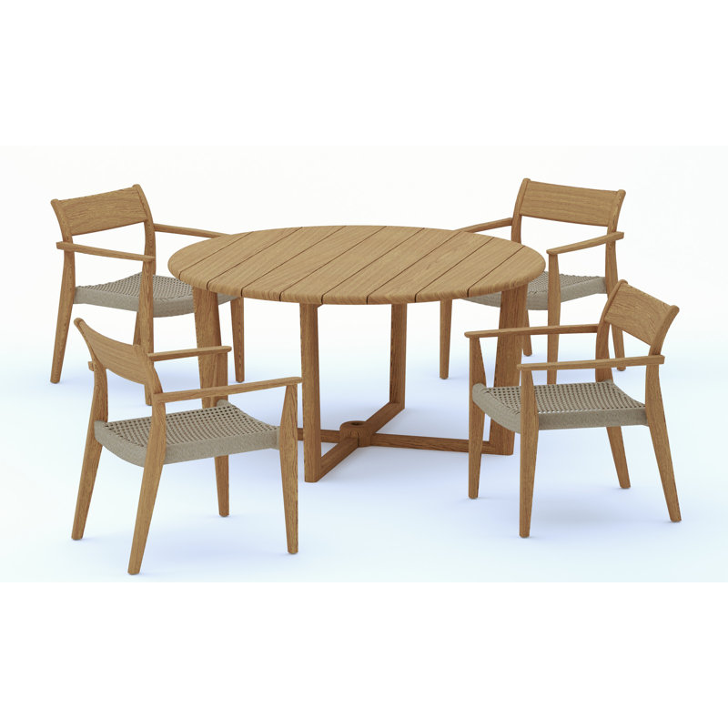 Ensemble de table d'extérieur 59 pièces L 5 pièces pour 4 personnes Amilo