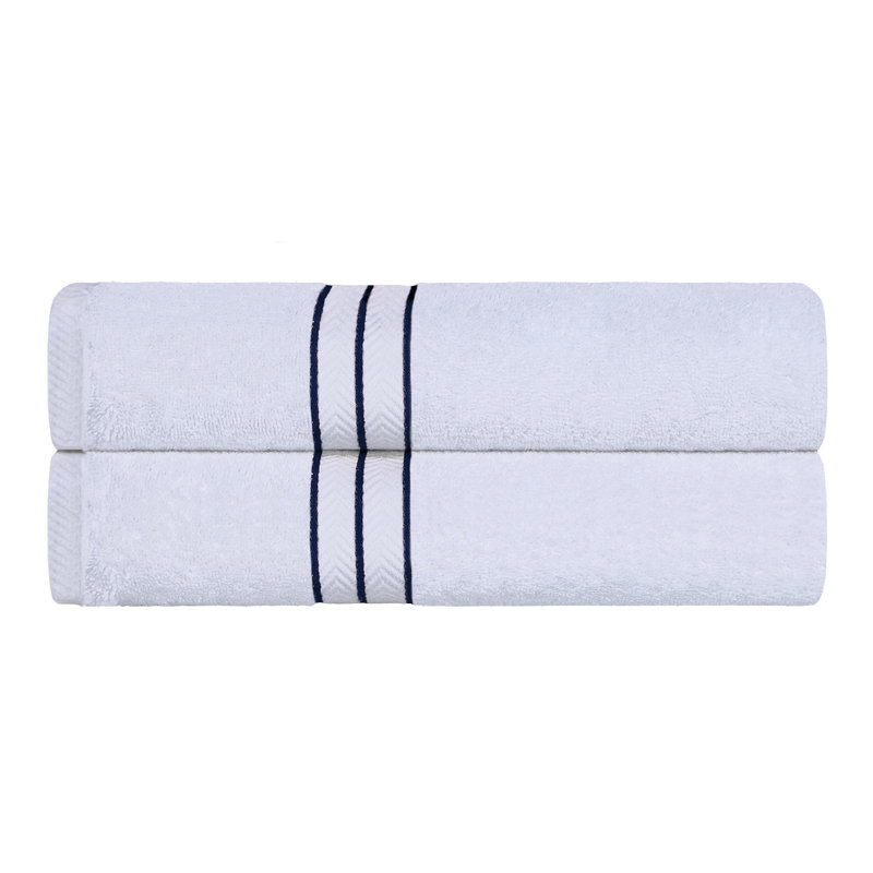 Ensemble de serviettes de bain en coton turc Hotel, très moelleux et luxueux, Bleu marine