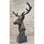 Statue buste cerf cerf élan en bronze
